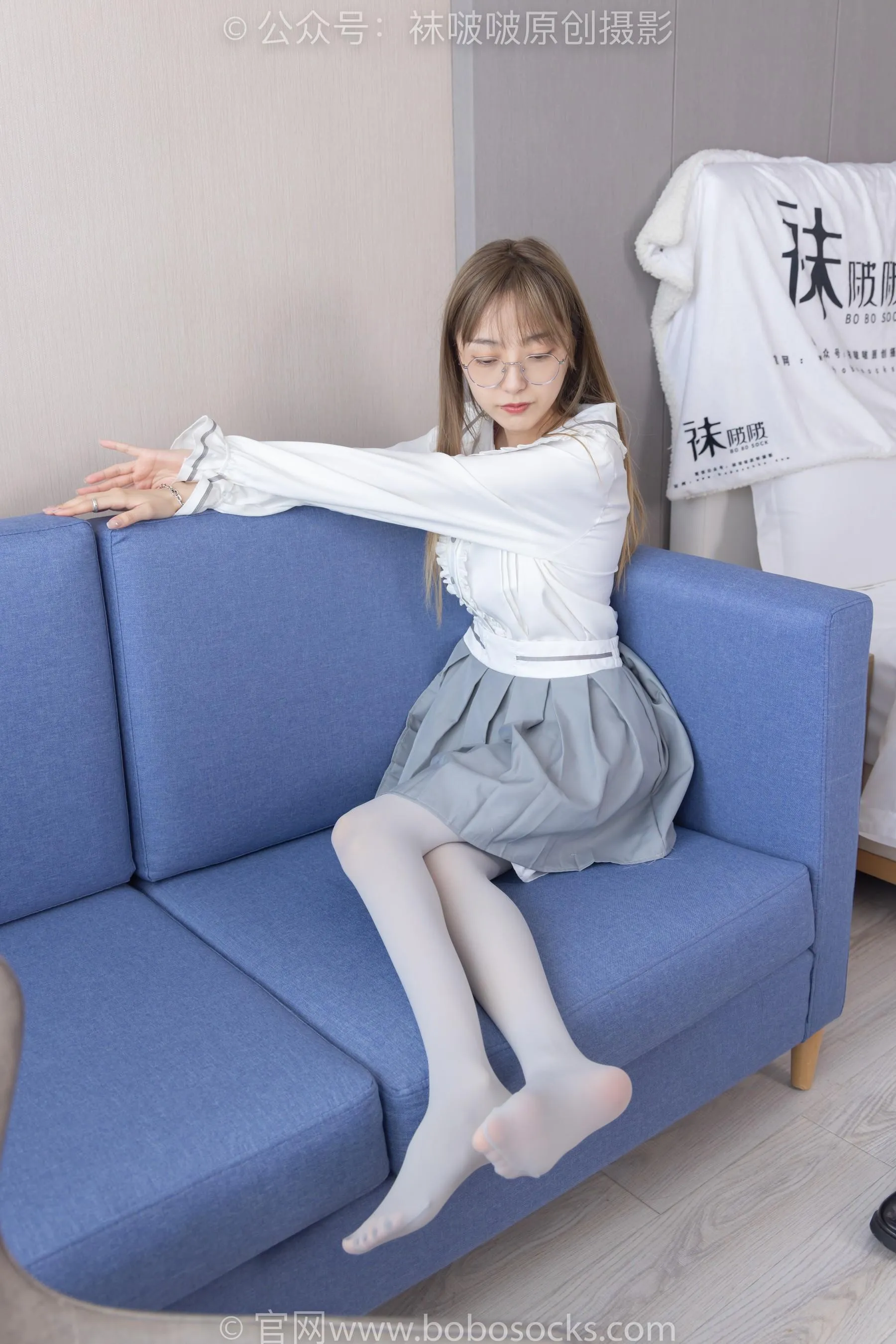 [BoBoSocks袜啵啵]NO.213 稚予-黑皮鞋、厚灰丝[23] [53P]插图5